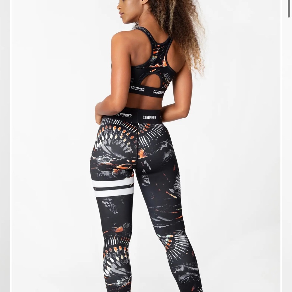 Stronger Black Patterned Activewear Set - image 3